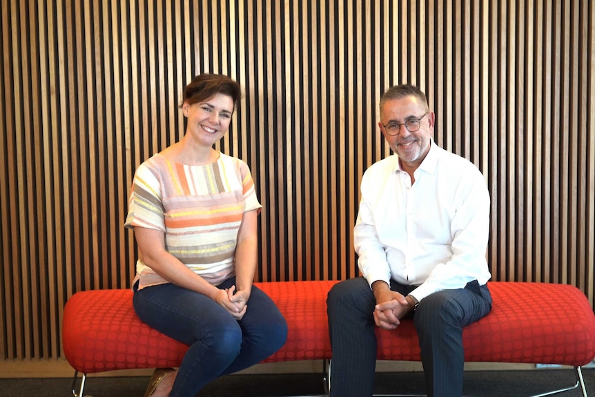 Two of the award-winning Coronacast team Tegan Taylor and Dr Norman Swan.