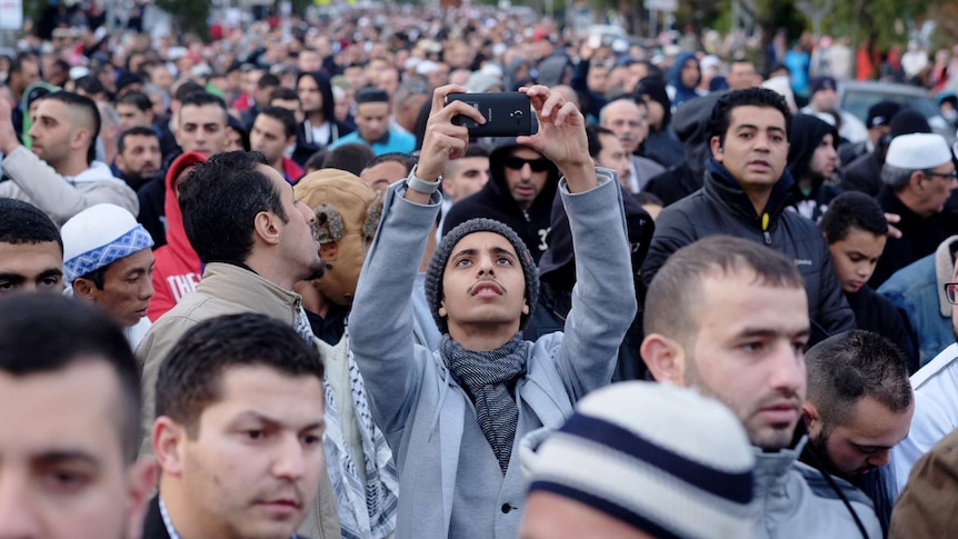 A huge crowd gathered at Lakemba in Sydney's south-west for Eid al Fitir celebrations.