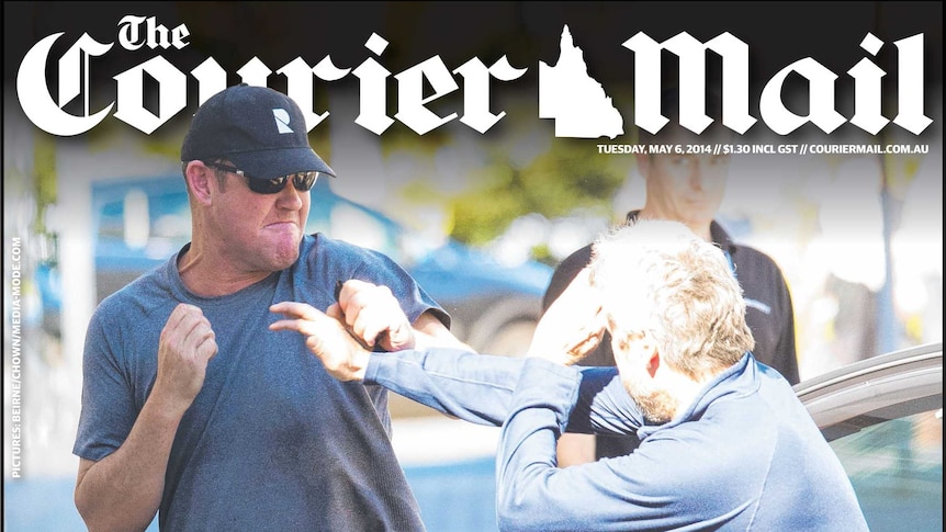 James Packer v David Gyngell Courier Mail front page