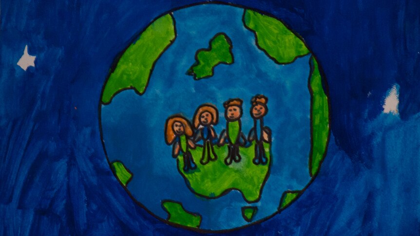 A painting by year six Trinity Gardens School student Marcus.