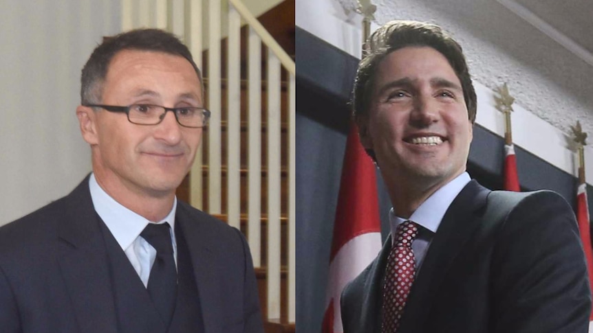 Richard Di Natale and Justin Trudeau