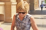 Catherine Harman outside court