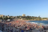 People on a beach.