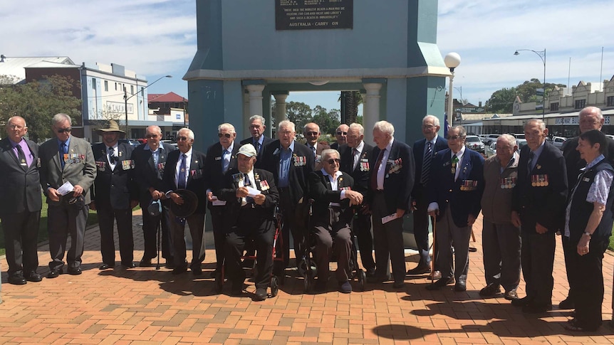 Members of the BCOF 1946-52 meet for the last time in Junee NSW