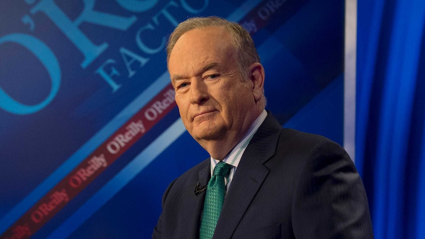 Fox News host Bill O'Reilly poses in a television studio in March 2015.