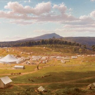 An old photo of the Central Victorian Goldfields.
