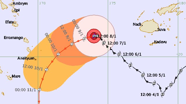 Cyclone Ula Map