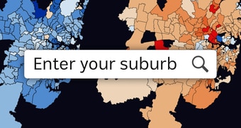 Maps showing property price interactive tool