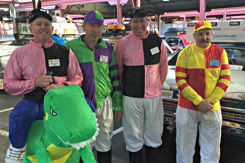 Men dressed up for Variety Bash