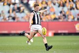 Jordan De Goey's lies over the source of his hand injury has landed the young Magpie in hot water.