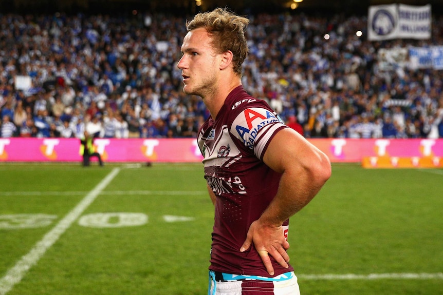 Cherry-Evans looks on after NRL semi-final loss to Canterbury