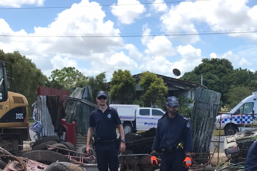 Queensland police excavate a property at Mundoo, south of Innisfail, over the disappearance of Innisfail woman Leeann Lapham.