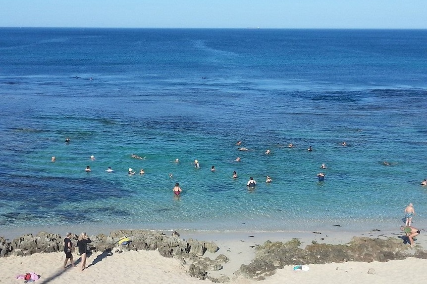 Belinda Brohman headed to Mettam's Pool, in Perth's North Beach, with the kids.