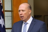 Peter Dutton speaks at the announcement of a new federal super-ministry