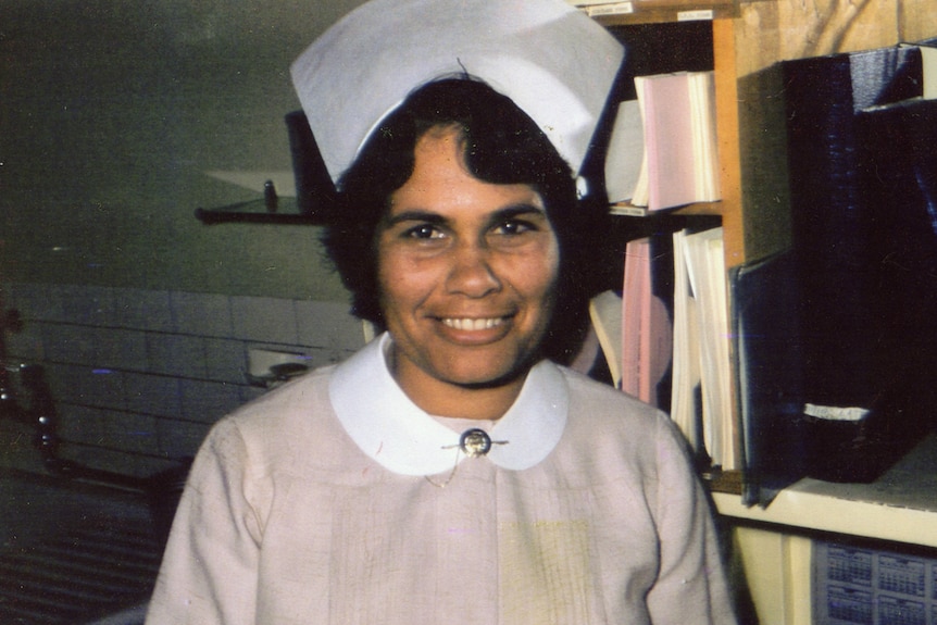 A young Lowitja O'Donoghue in a nursing uniform