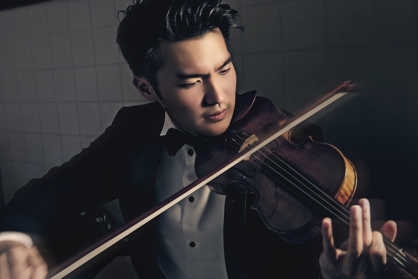 Ray Chen plays a 300-year-old Stradivarius violin, loaned to him by the Nippon Music Foundation, reportedly worth $10 million.