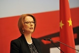 Gillard speaks in Shanghai