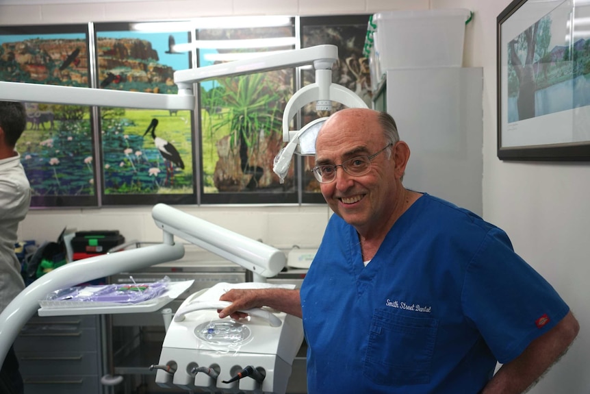 Dr Kerry Eupene in his dentistry clinic.