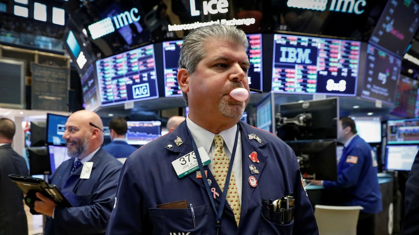 Blowing bubbles Traders work on the floor of the New York Stock Exchange in New York, US. Brendan McDermid, Reuters File