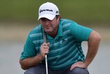 Steven Bowditch surveys a putt at the WGC event in Miami