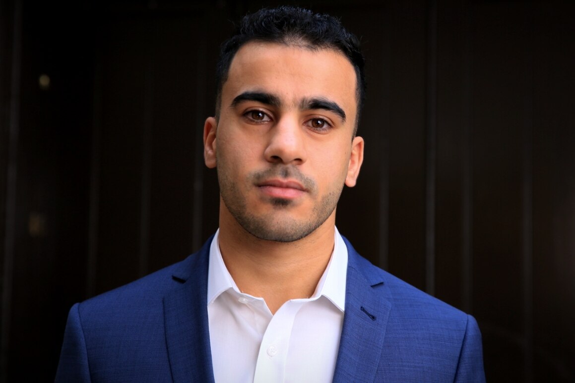 A portrait of Hakeem aal-Araibi.