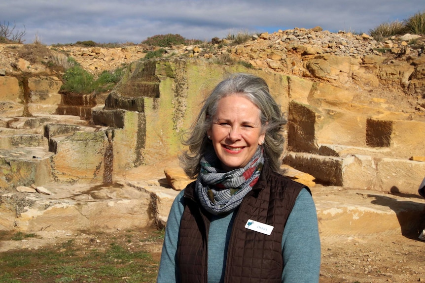 Ross Quarry tourism proponent Debra Cadogan-Cowper at the site.