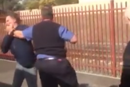 Broadford train station brawl