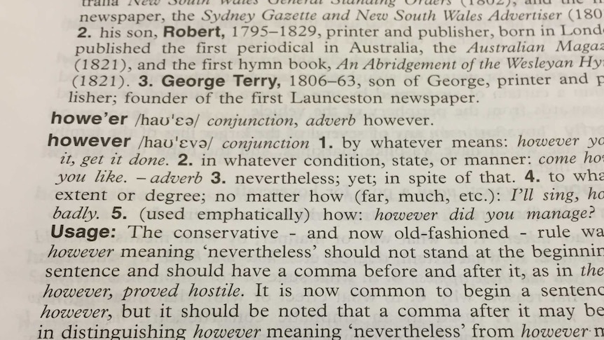 The Macquarie Dictionary allows for however to be a conjunction, unlike the Oxford.