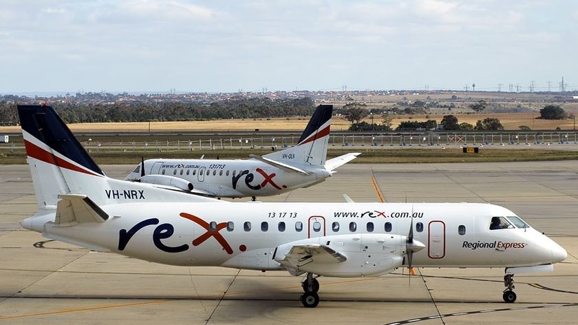 Two Regional Express planes in Wagga