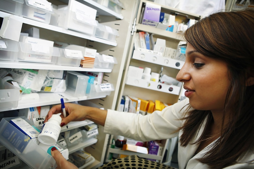 A pharmacist at work