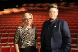 Two women, Rosie Batty (left) and Hannah Gadsby (right) standing side by side.