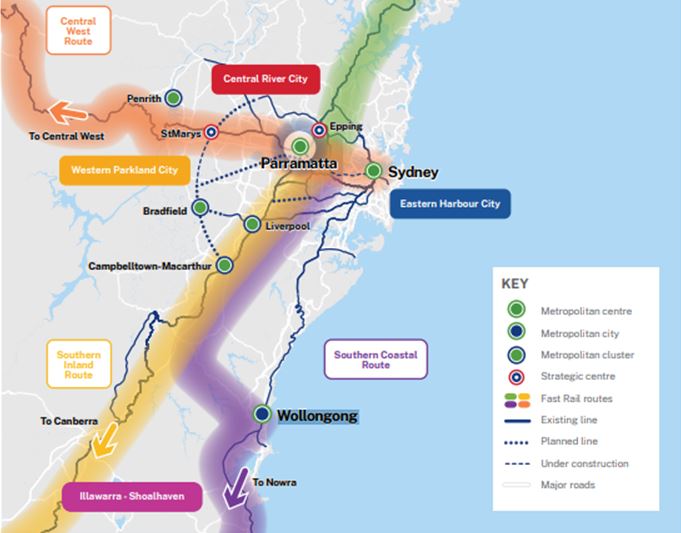 A map of railway lines