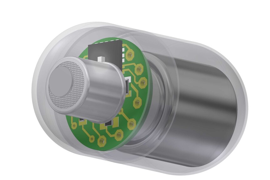 Swallowable gas capsule with built-in gas sensor
