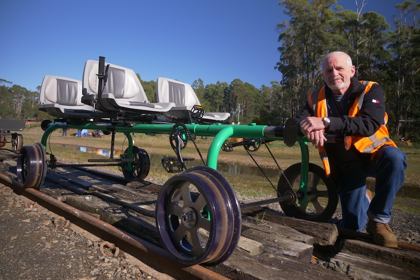 Greg Stewart with rail bug