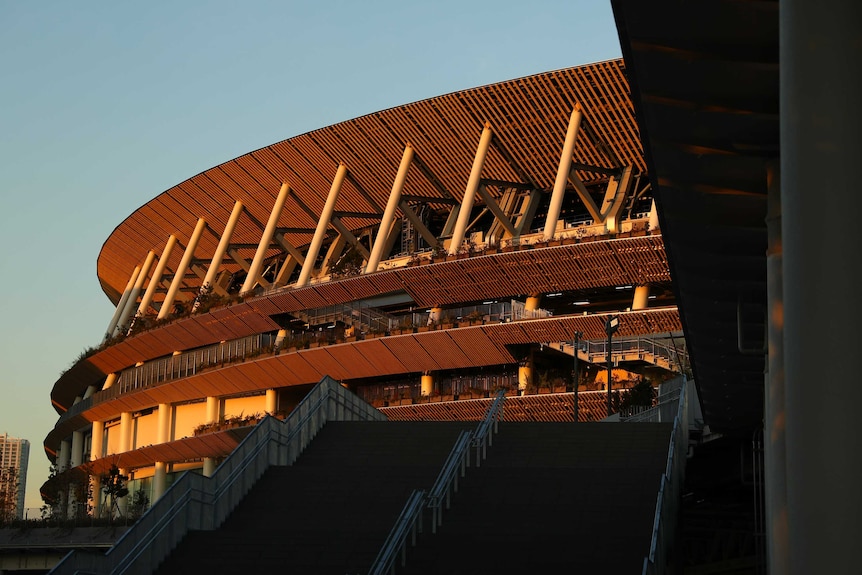 The new National Stadium where the Opening Ceremony of the Tokyo 2021 Olympic Games will be held in Tokyo, Japan.