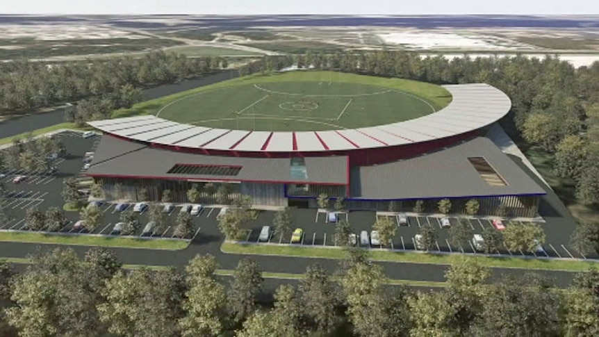 An artist's impression of the proposed stadium.