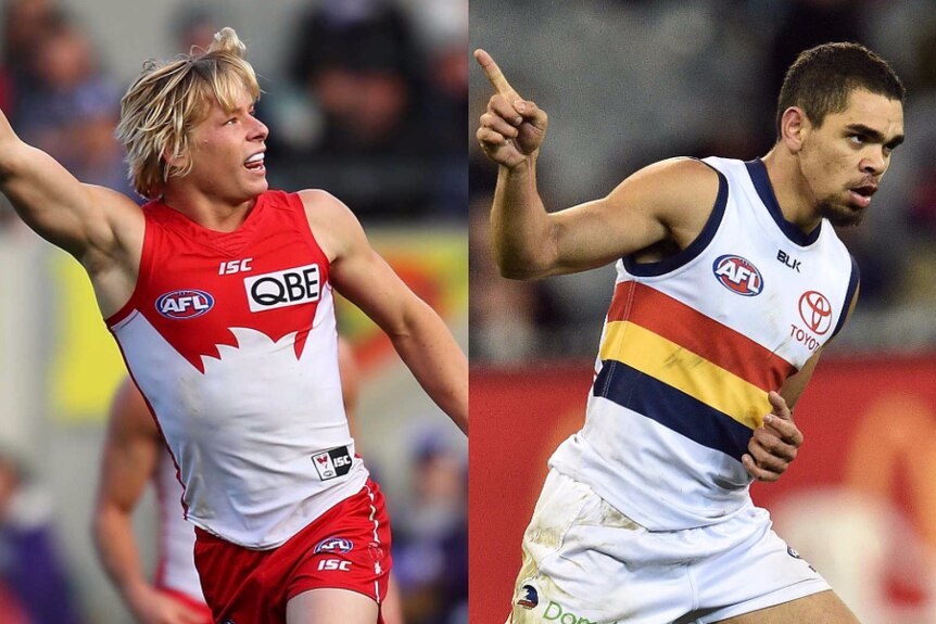 Composite image of Isaac Heeney and Charlie Cameron