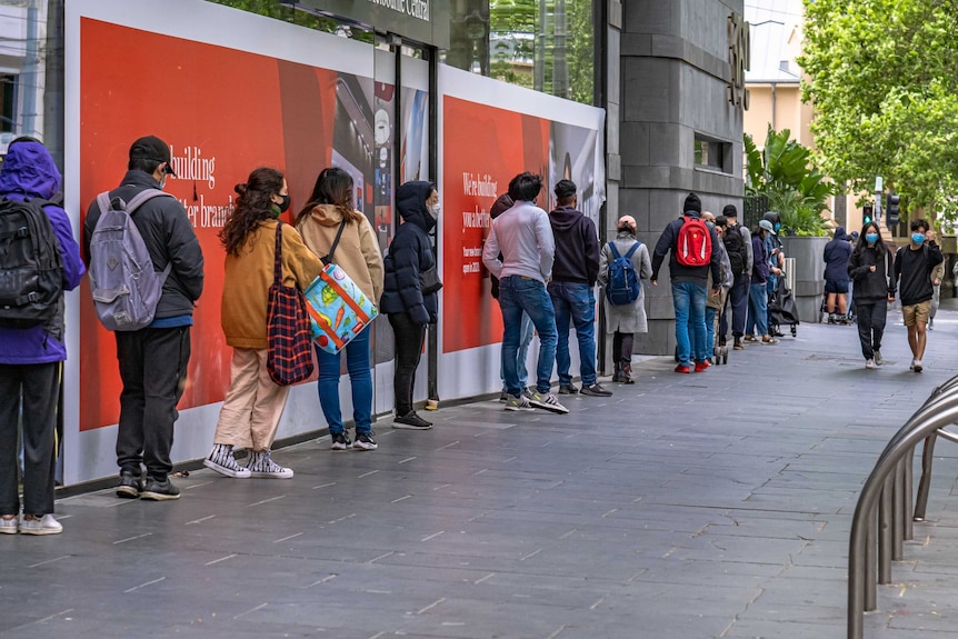 International students lining up