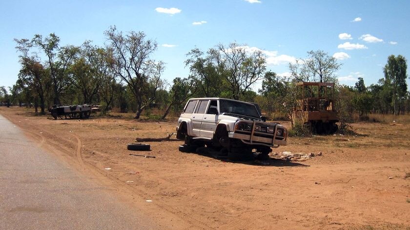 Abandoned car in Doomadgee