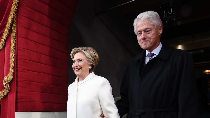 Former President Bill Clinton and his wife Hillary Clinton