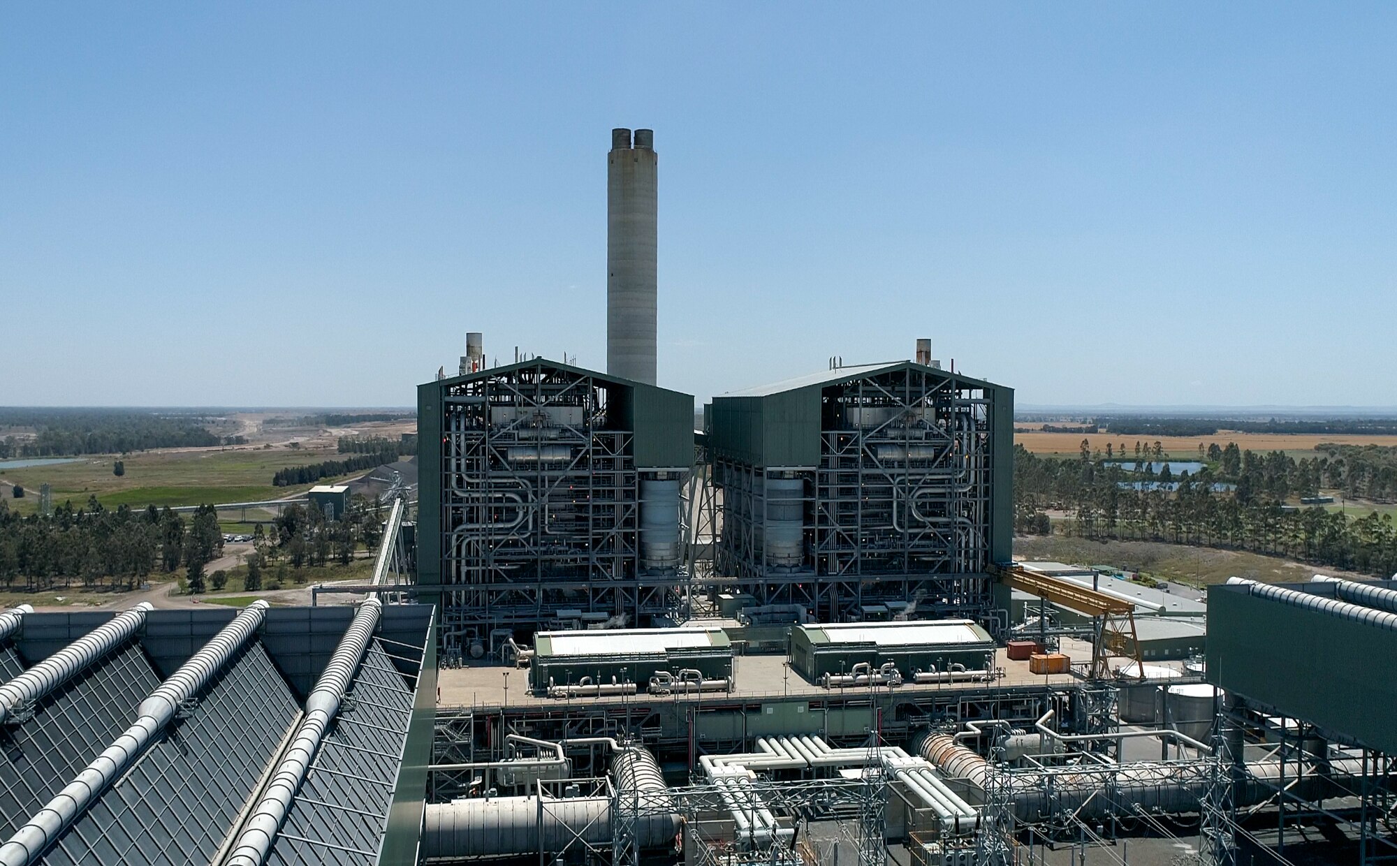 An aerial photo of the Millmerran Power station, October 2021.