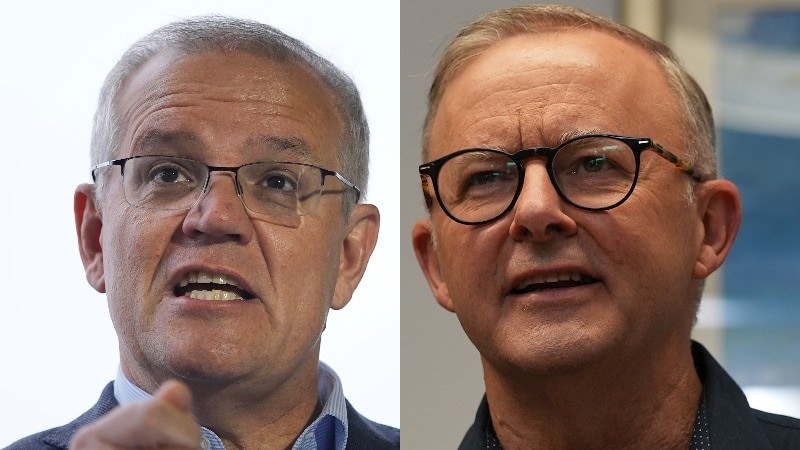 A composite image of Scott Morrison and Anthony Albanese