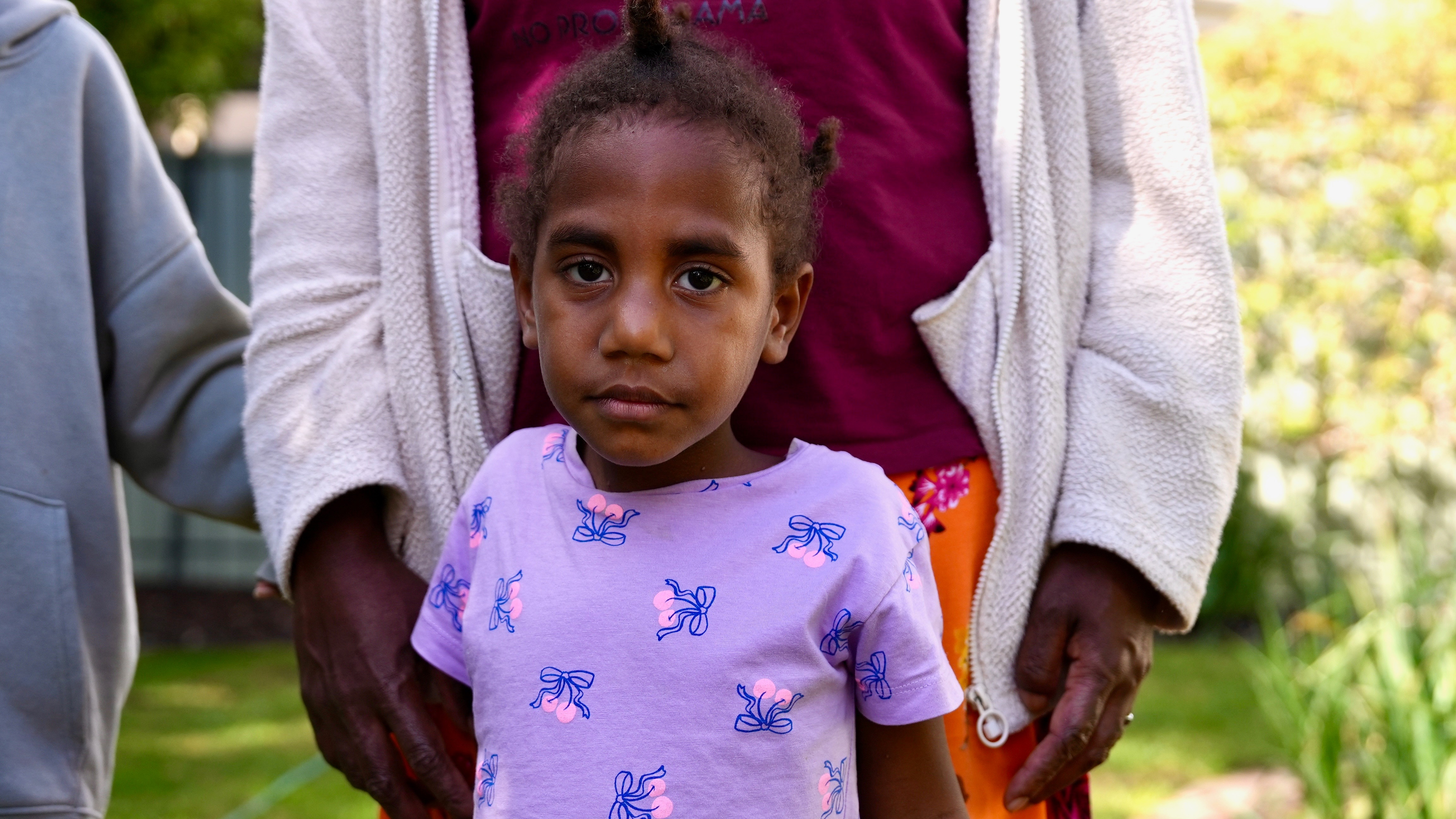 A young girl from Vanuatu