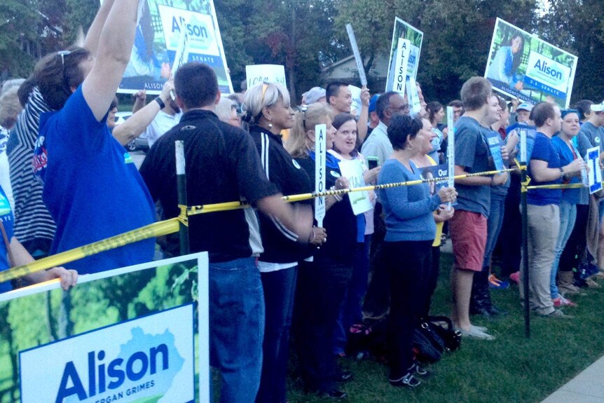 Supporters of Alison Lundergan Grimes