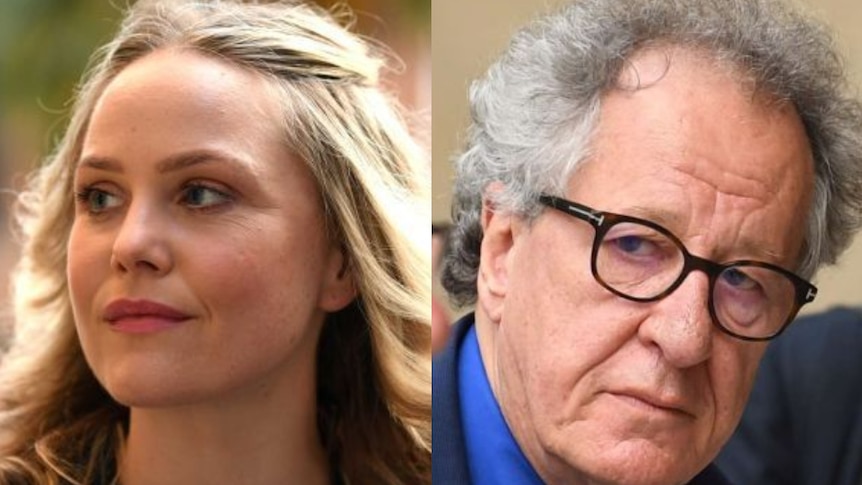 Geoffrey Rush and Erin Norvill