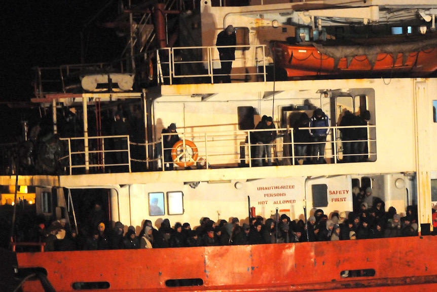 Blue Sky M cargo ship carrying nearly 1,000 migrants