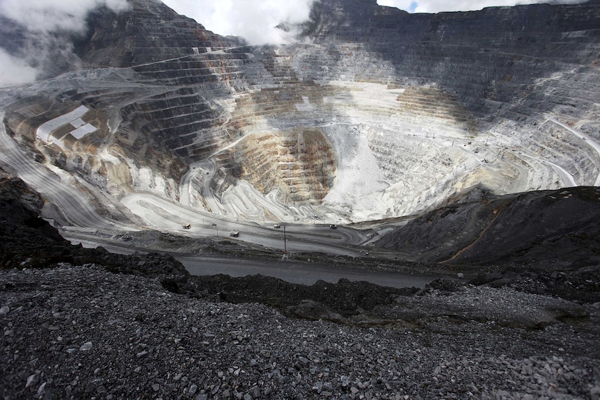 The Grasberg copper and gold mine complex