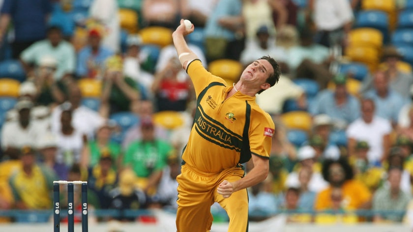 Shaun Tait slings one down at the World Cup