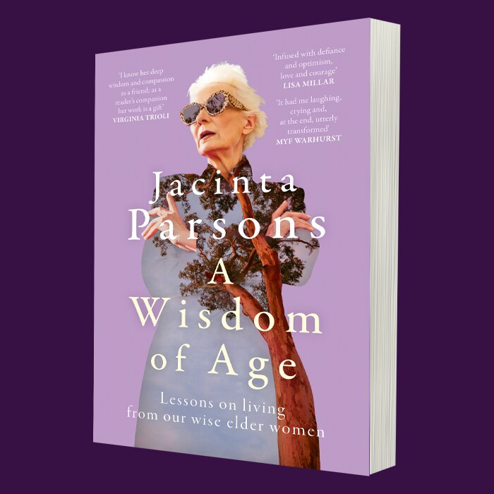 The book against a purple background