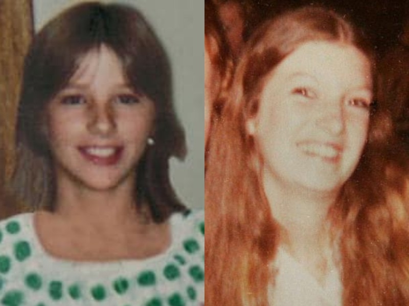 Zusammengesetztes Bild von zwei jungen Frauen - Amanda Robinson und Robyn Hickie